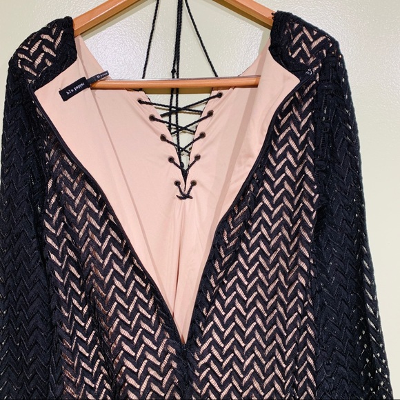 Blu Pepper Black Woven  Mini Dress - Picture 8 of 8